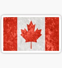 Effet Grunge drapeau canadien Sticker