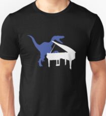 Velociraptor spielt Klavier Slim Fit T-Shirt