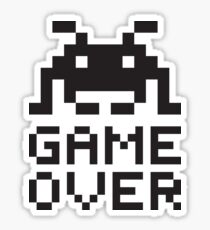 Game over / Pixel art invader Sticker