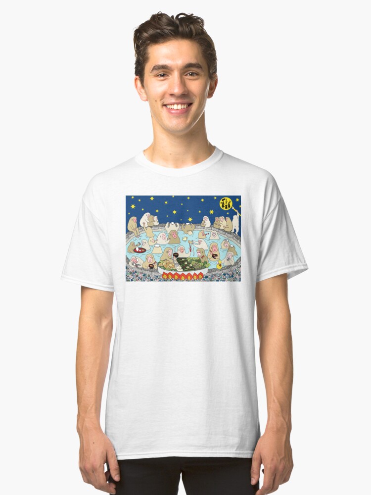 Alternate view of Snow Monkeys in Spa Classic T-Shirt