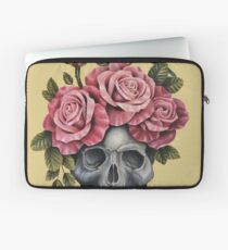 Skull and Roses with Bird Laptop Sleeve