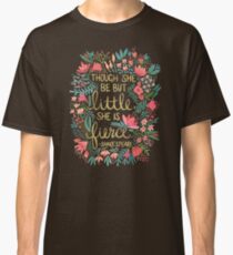 Little & Fierce on Charcoal Classic T-Shirt