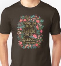 Little & Fierce auf Holzkohle Slim Fit T-Shirt