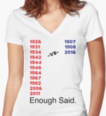Enough Said (Baseball Edition) Women's Fitted V-Neck T-Shirt