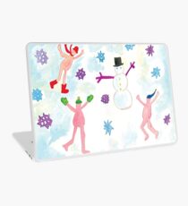 little nudists building a snowmen Laptop Skin