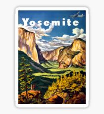 Vintage Yosemite National Park California Travel Sticker