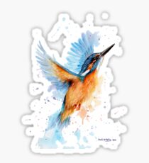 Kingfisher watercolour Sticker
