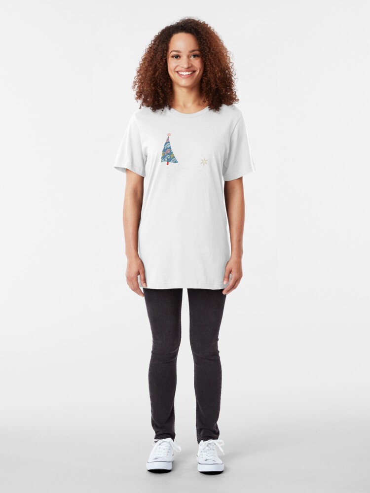 Alternate view of Happy Holidays! Slim Fit T-Shirt