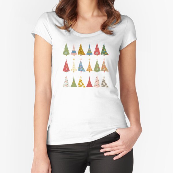 Christmas Trees Fitted Scoop T-Shirt
