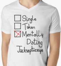 Mentally Dating Jacksepticeye Men's V-Neck T-Shirt