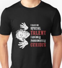 Camiseta unisex Cita de Albert Einstein Solo soy apasionadamente curioso