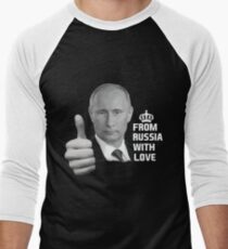 Vladimir Putin From Russia with Love Men's Baseball ¾ T-Shirt