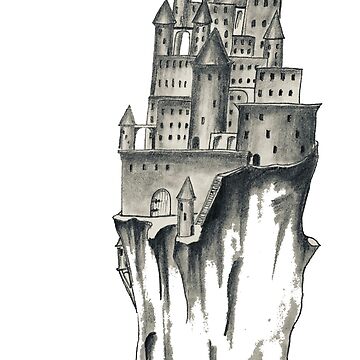 Fantasy Illustration of Medieval Castle. Fairyland Kingdom. Black and White  Page for Coloring Book Stock Vector - Illustration of adult, landmark:  222781745