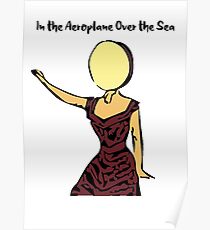 Im Flugzeug über dem Meer Poster