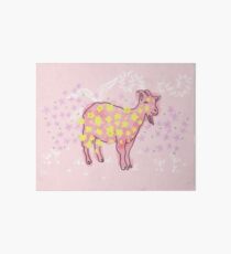 Goat rolled on flower garden Art Board
