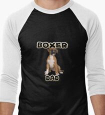 Boxer Dog Dad Father Men's Baseball ¾ T-Shirt