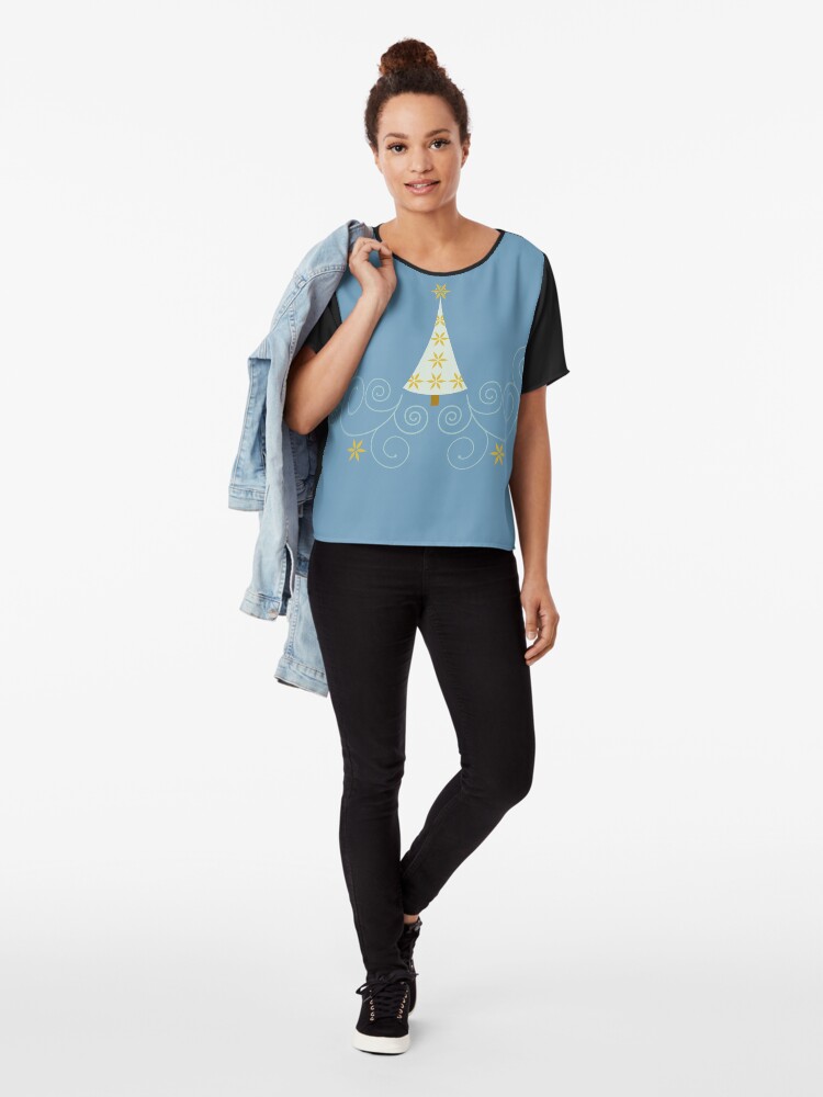 Alternate view of Holiday Greetings! Chiffon Top