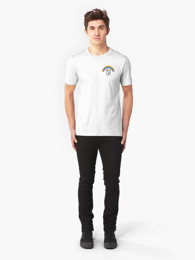 Alternate view of Hella Gay Slim Fit T-Shirt
