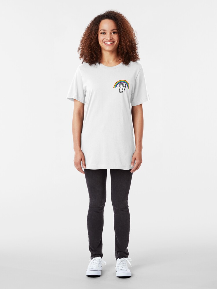 Alternate view of Hella Gay Slim Fit T-Shirt