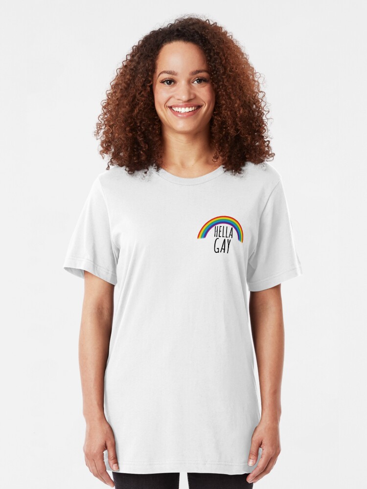 Alternate view of Hella Gay Slim Fit T-Shirt