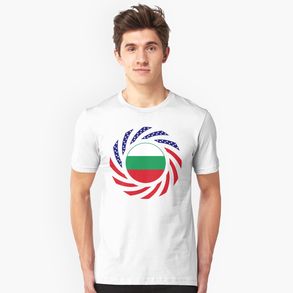 Bulgarian American Multinational Patriot Flag Series Slim Fit T-Shirt