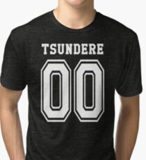 Tsundere Jersey Style Tri-blend T-Shirt