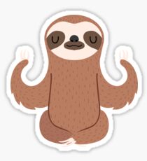 Sloth doing yoga Sticker