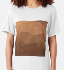 Burlywood Goldenrod Abstract Low Polygon Background Slim Fit T-Shirt