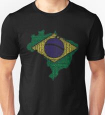 Love Brazil Brazilian Flag Colors With Cities Graphical Design Unisex T-Shirt