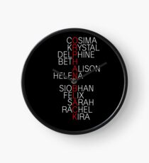 Orphan Black - names (white) Clock
