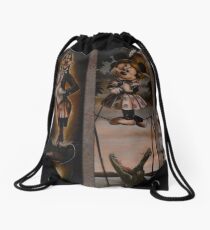 Stretching Portraits Drawstring Bag