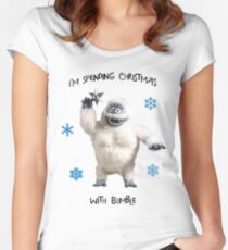 Bumble for Christmas Women's Fitted Scoop T-Shirt