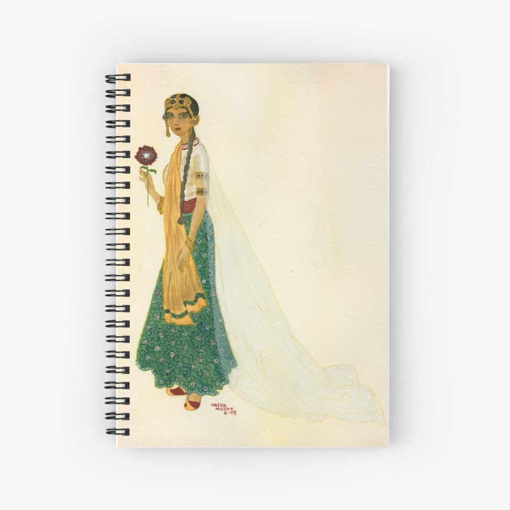 Exotic Princess on Ochre Wash Spiral Notebook