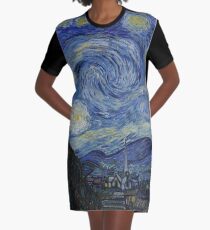 Starry Night (Vincent van Gogh) Graphic T-Shirt Dress