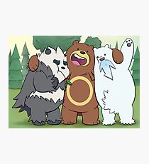 Poke Bare Bears Photographic Print
