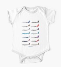 Airbus A380 Operators Illustration One Piece - Short Sleeve