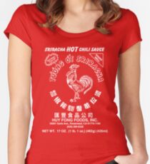 Sriracha heiße Chili-Sauce Tailliertes Rundhals-Shirt
