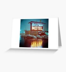 Evening at the Beltway Motel Greeting Card