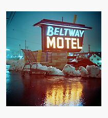 Evening at the Beltway Motel Photographic Print
