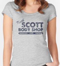 Camiseta entallada de cuello redondo Sudadera con capucha desgastada Keith Scott Body Shop - One Tree Hill, Lucas Scott