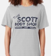 Keith Scott Body Shop Weathered Hoodie – One Tree Hill, Lucas Scott Slim Fit T-Shirt