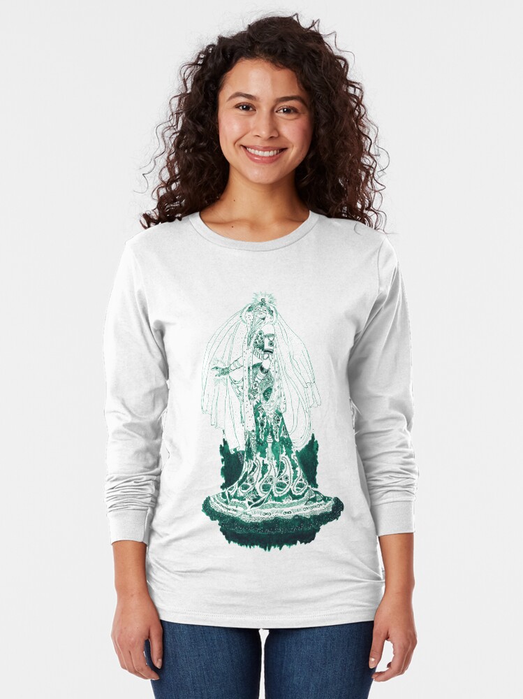 Alternate view of Enchantress in Emerald Ink Long Sleeve T-Shirt