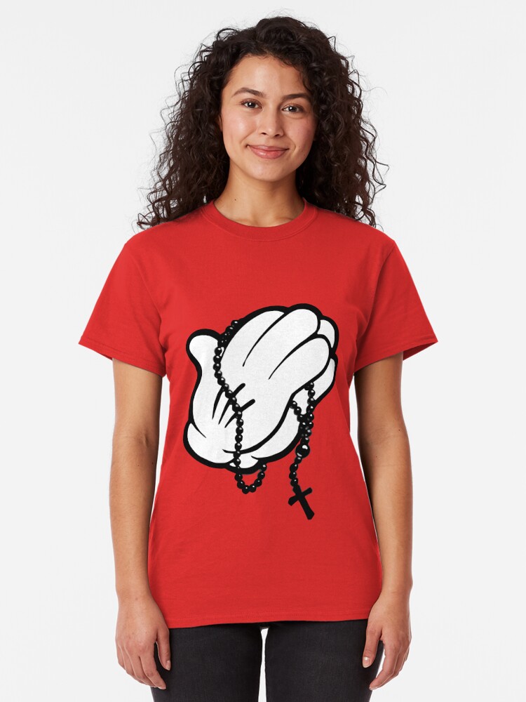 praying hands t shirt