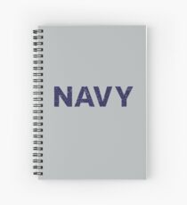 Navy distressed grey Spiral Notebook
