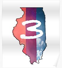 Chance the Rapper IL (weiß) Poster