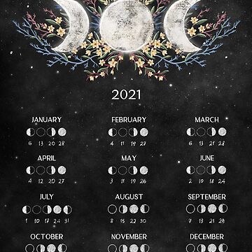 Poster for Sale avec l'œuvre « Calendrier des sorcières lunaires