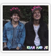 Kian and Jc smiley hearts Sticker