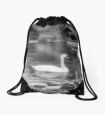 The Lonesome Swan Drawstring Bag