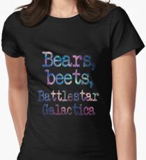 Bears, Beets, Battlestar Galactica Women's Fitted T-Shirt