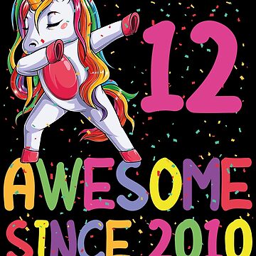 12 Year Old Gifts Girls Teens Dabbing Unicorn 12th Birthday Art